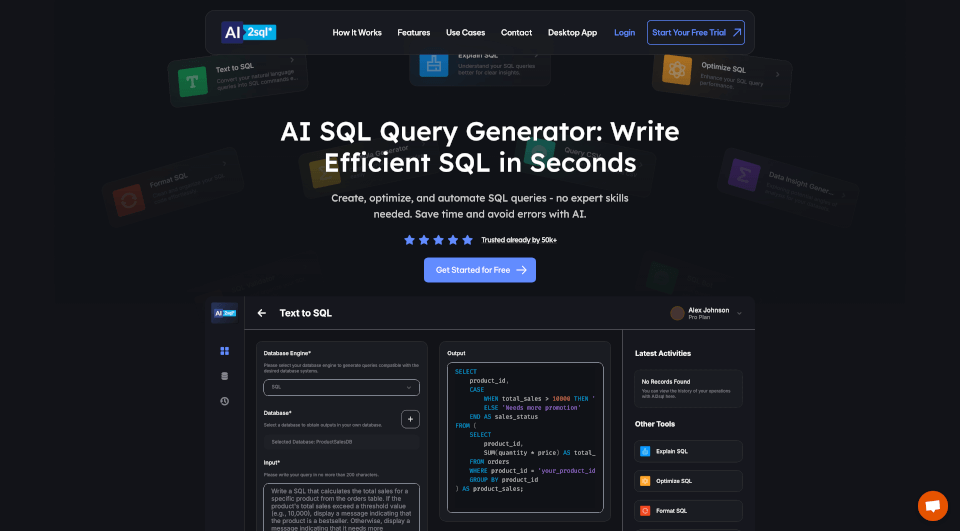 AI2SQL：快速生成和优化SQL查询的AI工具
