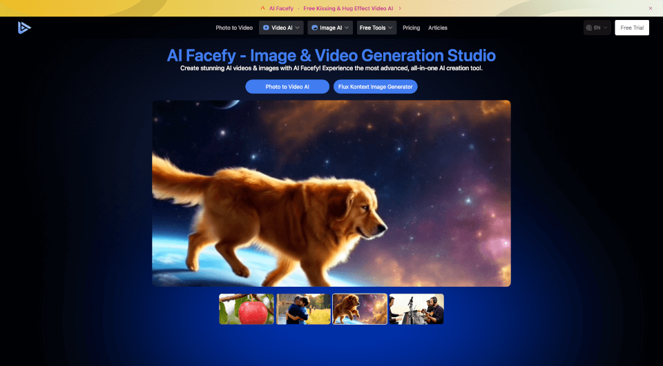 AIFacefy：免费AI人脸美化工具，照片变视频一键搞定