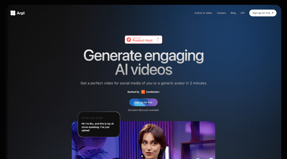 Argil：2分钟生成AI视频，轻松打造社交媒体内容