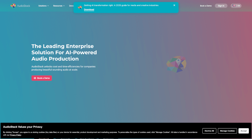 AudioStack：AI音频生产工具，10,000倍速度提升