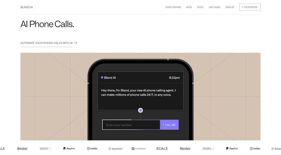 BlandAI：自动化电话系统，提升企业沟通效率