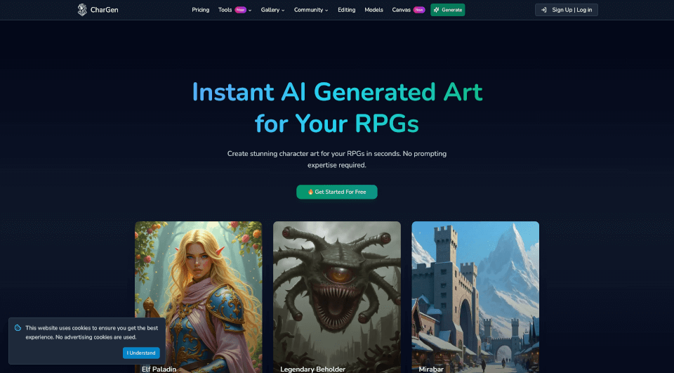 CharGen：AI奇幻图像生成器，秒创D&D角色与怪物