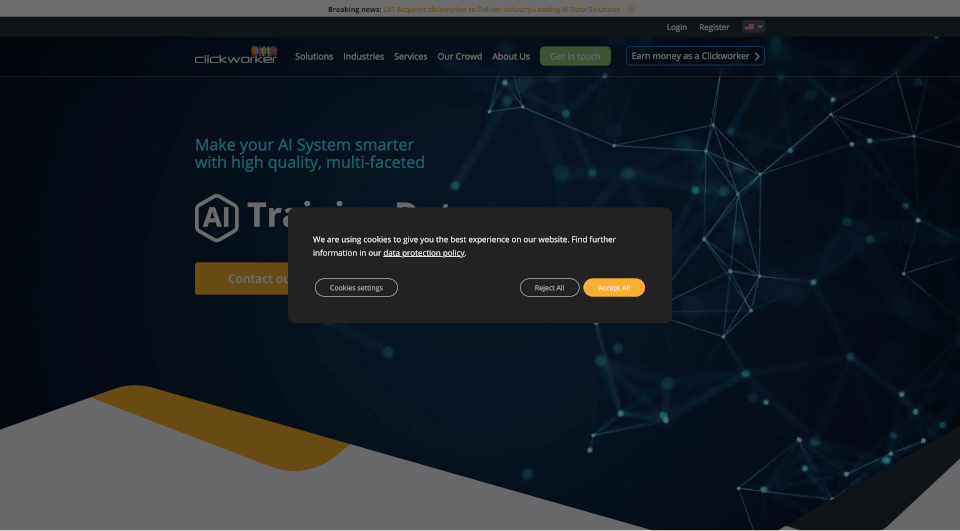 clickworker：高质量AI训练数据解决方案