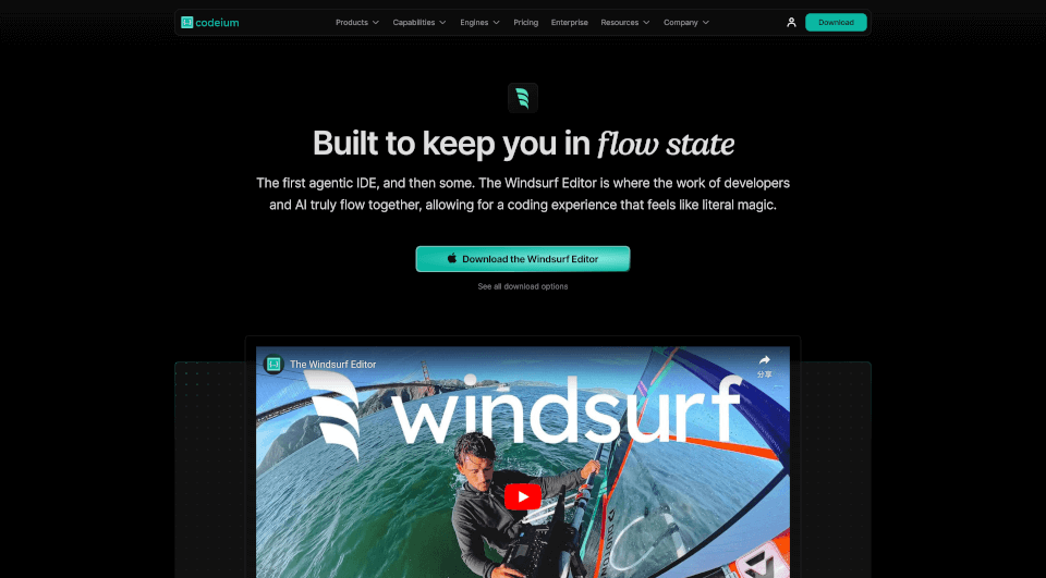 WindsurfEditor：首款AI驱动的IDE，提升开发者编码体验