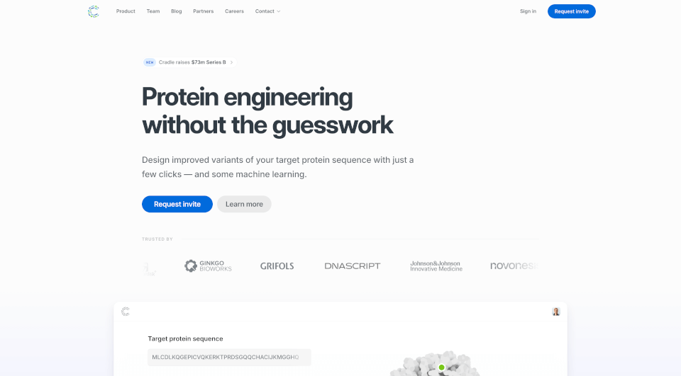 Cradle：基于机器学习的蛋白质设计工具，加速研发效率