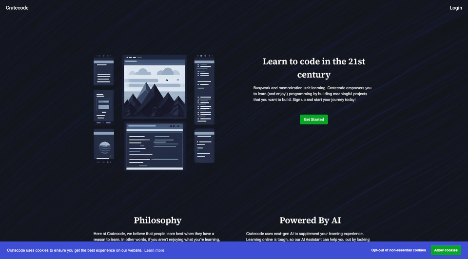 Cratecode：免费学习编程工具