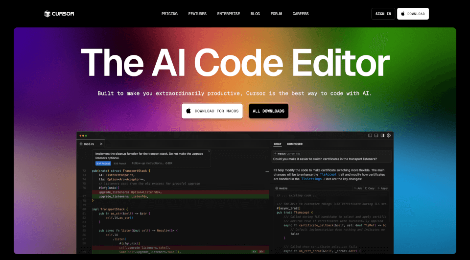 Cursor：提升编程效率的AI代码编辑器
