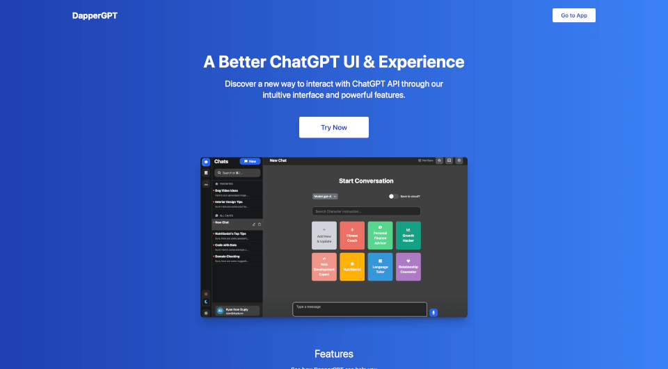 DapperGPT：更好的ChatGPT用户体验工具
