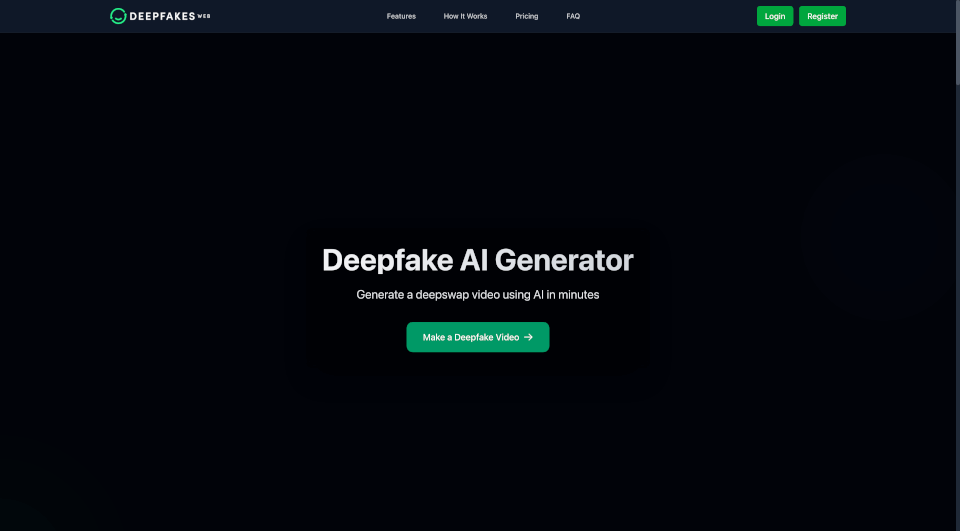 DeepfakesWeb：3步搞定AI换脸视频，10分钟极速生成