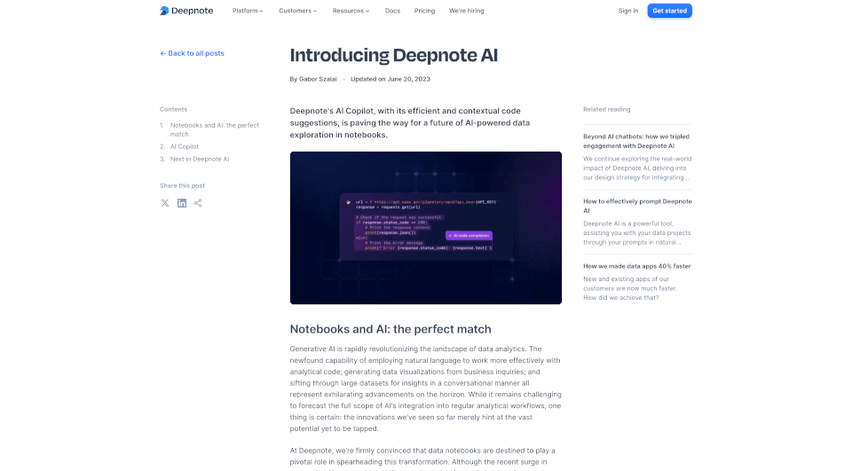 DeepnoteAI：提升数据探索效率的智能助手
