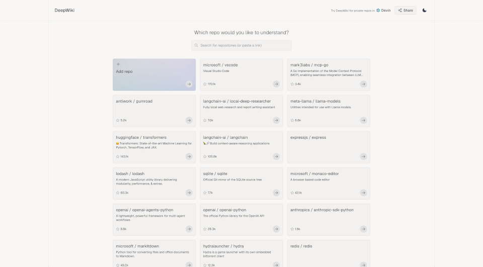 DeepWiki：为每个GitHub仓库提供智能文档