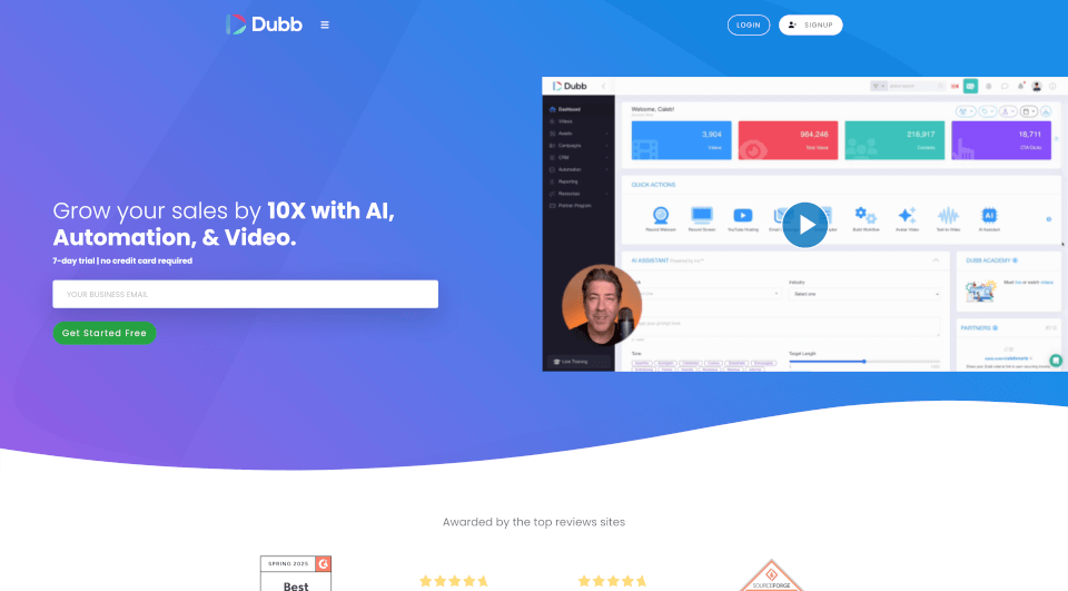 Dubb：AI视频销售工具，7天免费试用提升成交率