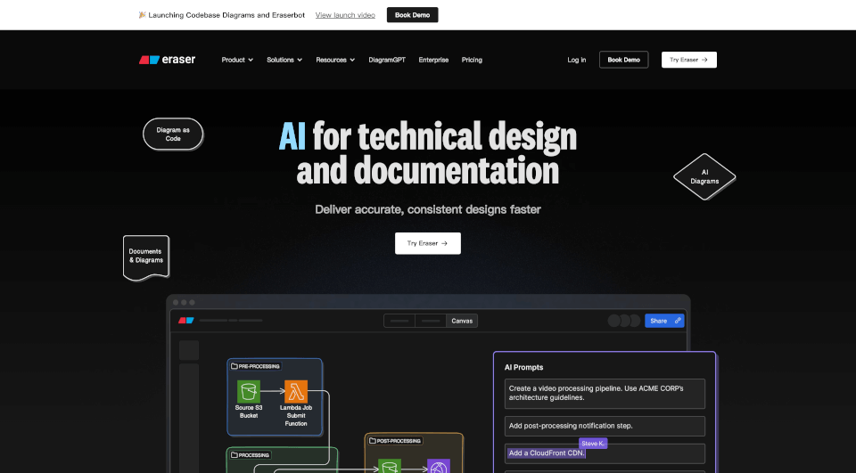 Eraser：AI辅助的技术设计工具