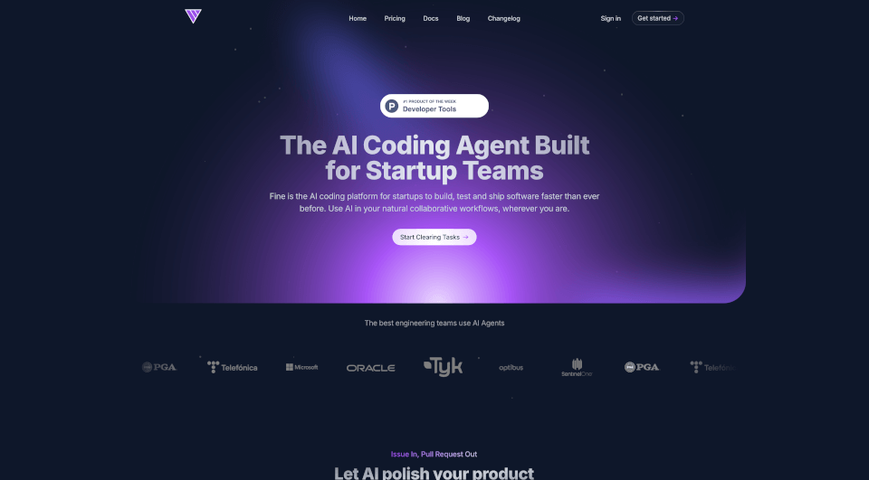 Fine：AI编程工具，加速初创公司产品发布