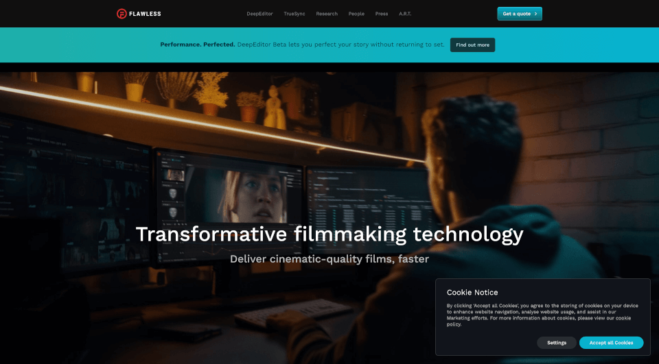 Flawless：AI电影制作工具，助力好莱坞级电影编辑