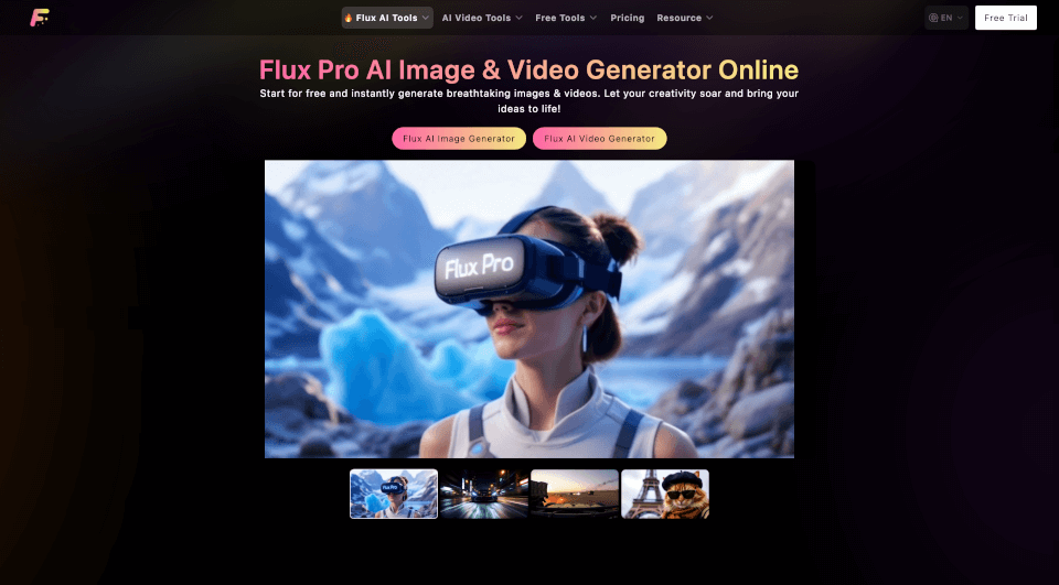 FluxProAI：强大的图像和视频生成工具