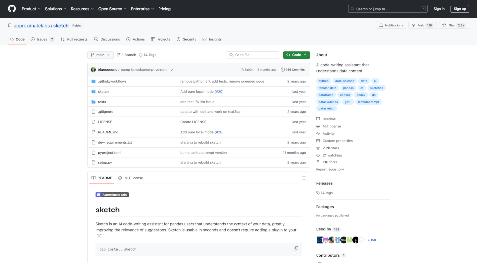 Sketch：专为pandas用户设计的AI代码编写助手