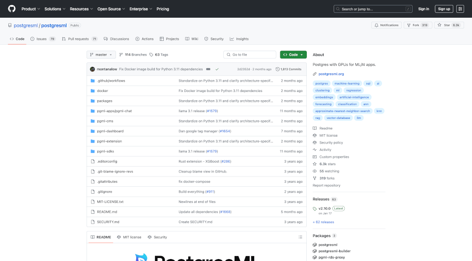 PostgresML：数据库内集成GPU加速的AI/ML工具
