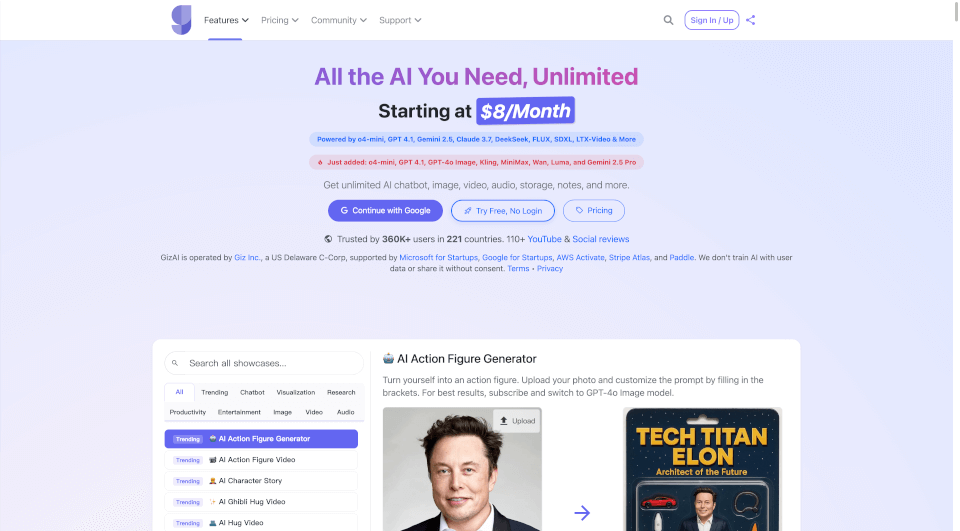 GizAI：全能AI平台，助力创意无限