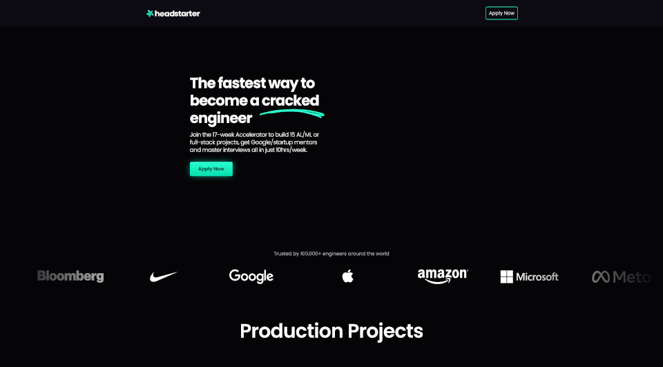 HeadstarterAccelerator：17周实战项目，快速提升职业能力