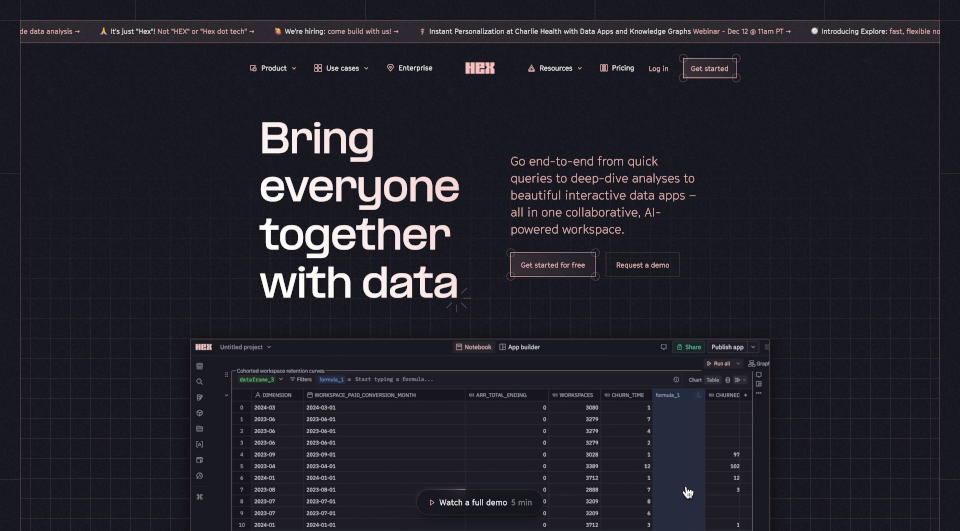 Hex：AI驱动的协作数据工作空间，提升数据分析效率