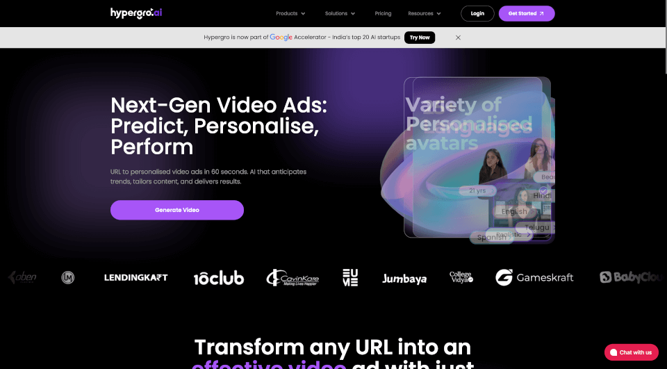 Hypergro：AI驱动的UGC视频广告，助力智能客户获取