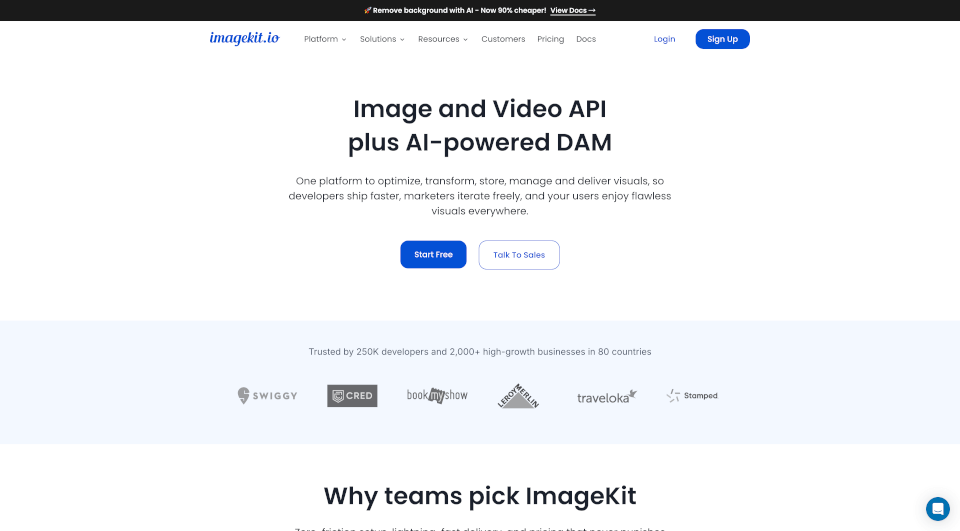 ImageKit：AI驱动的图片视频优化与数字资产管理平台