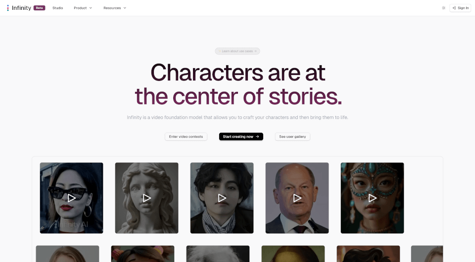 InfinityAI：创造生动的会说话角色