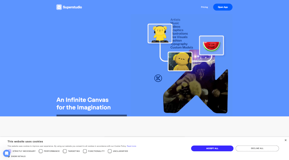 Superstudio：AI驱动的创意无限画布