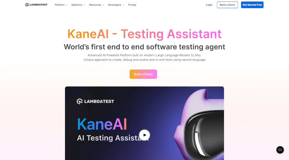 KaneAI：全球首个基于生成式AI的测试代理，简化测试流程