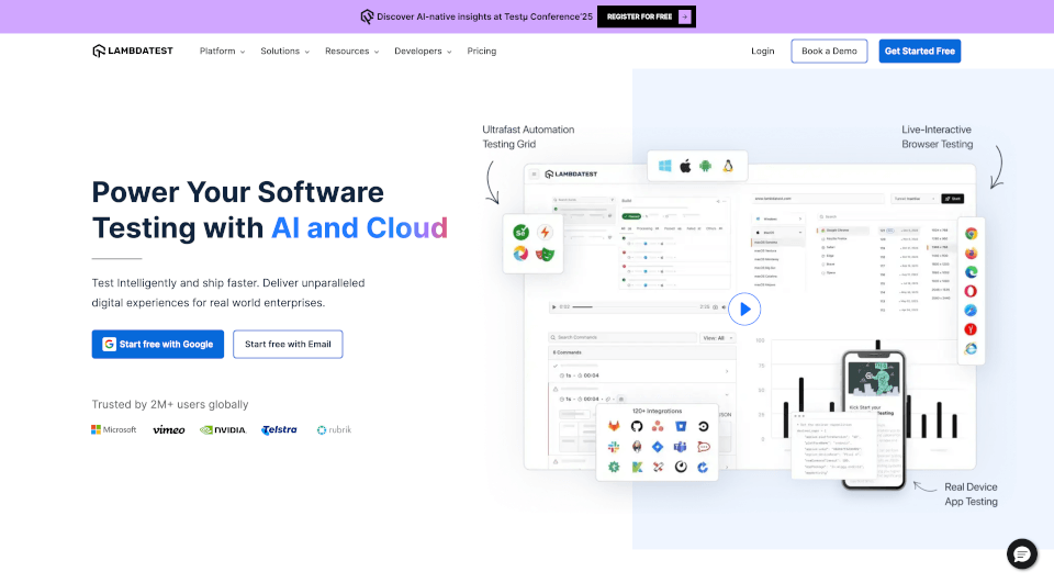 LambdaTest：AI驱动的智能云测试平台-加速您的测试流程