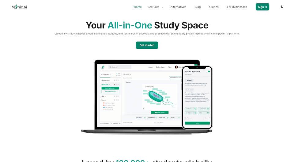 Monic.ai：AI驱动的全能学习平台，提升学习效率