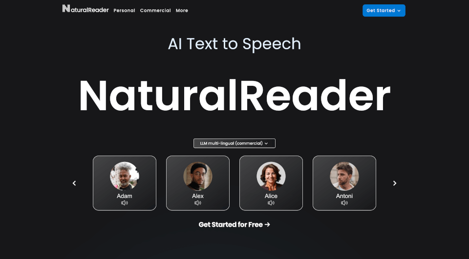 NaturalReader：AI文本转语音工具，支持多语言和多种格式
