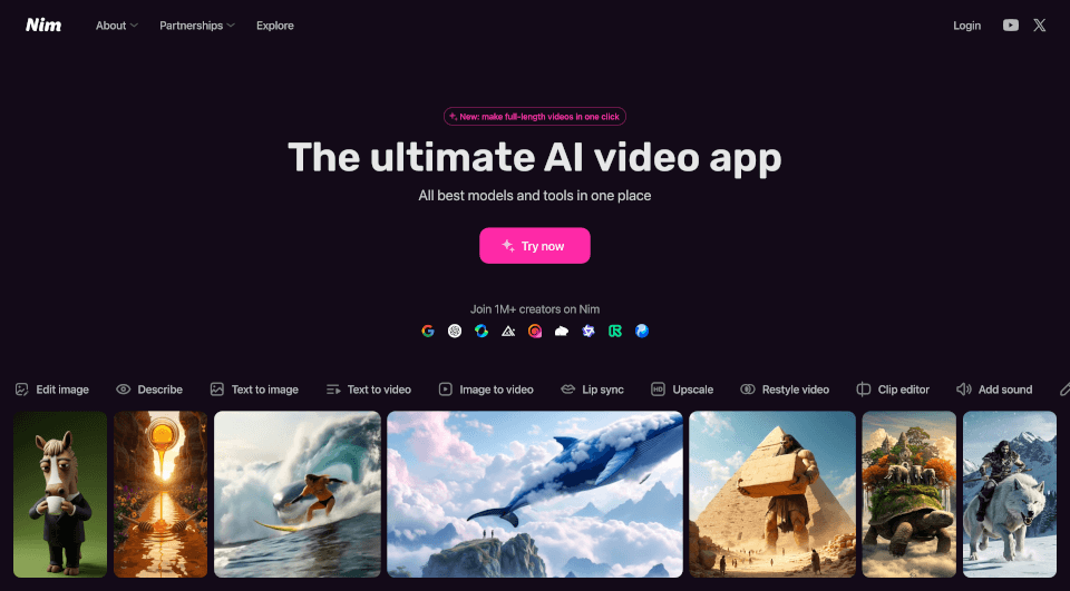 Nim：一键生成高质量视频的AI创作神器