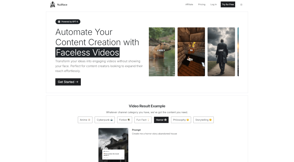 生成无面孔视频：使用NullfaceAI轻松创建内容