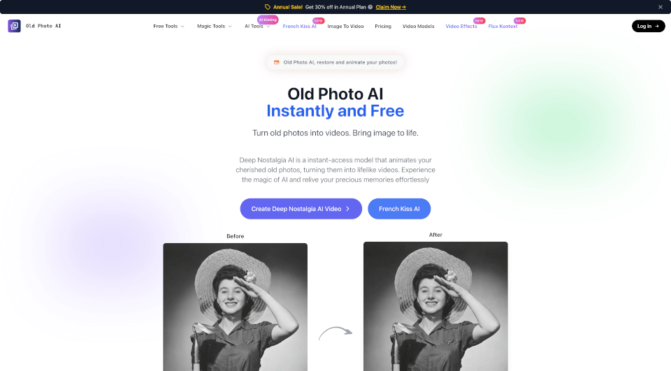 OldPhotoAI：老照片变动态视频，AI让回忆活过来！