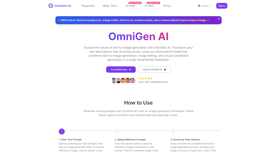 OmniGenAI：免费在线AI文本到图像生成工具