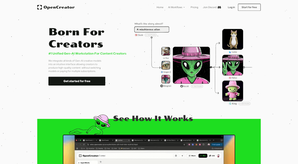 OpenCreator：统一生成式AI工作站，助力创作者高效创作