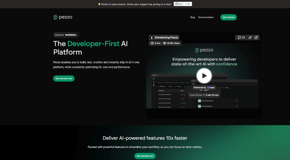 Pezzo：快速构建和优化AI功能的开发者平台