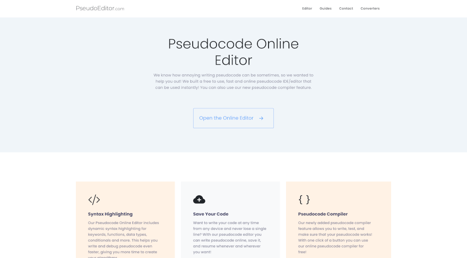 PseudoEditor：免费在线伪代码编辑器，提升算法编写效率