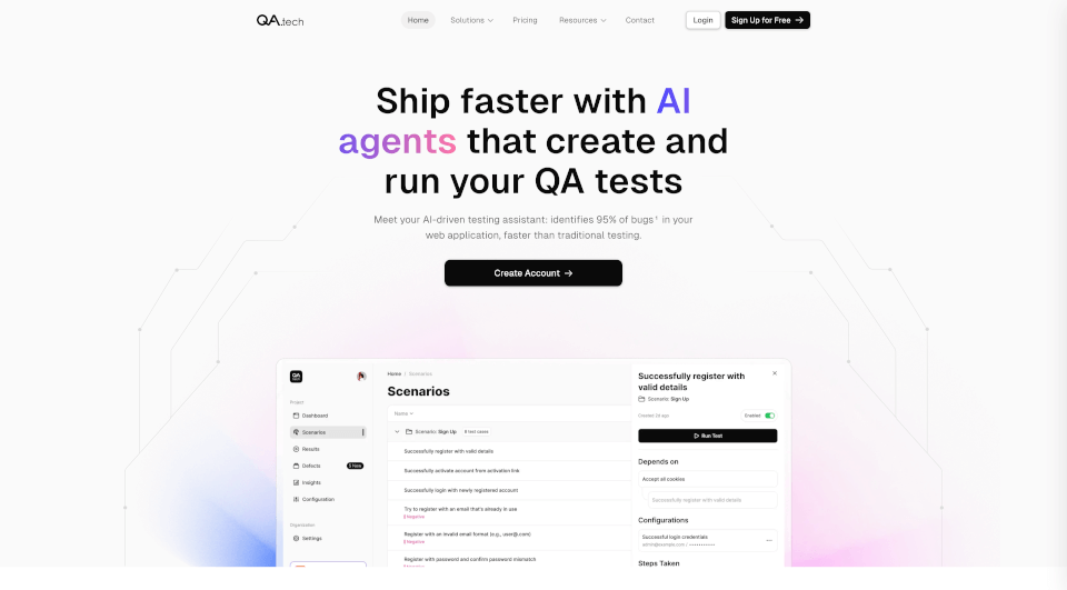 QA.tech：一款AI驱动的端到端测试工具