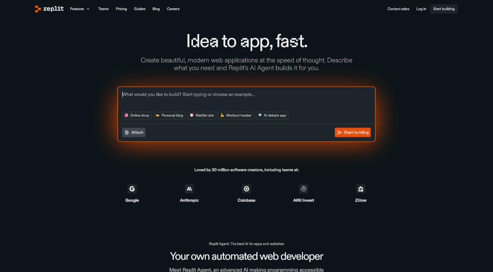 Replit：用AI快速构建应用和网站，编程从未如此简单