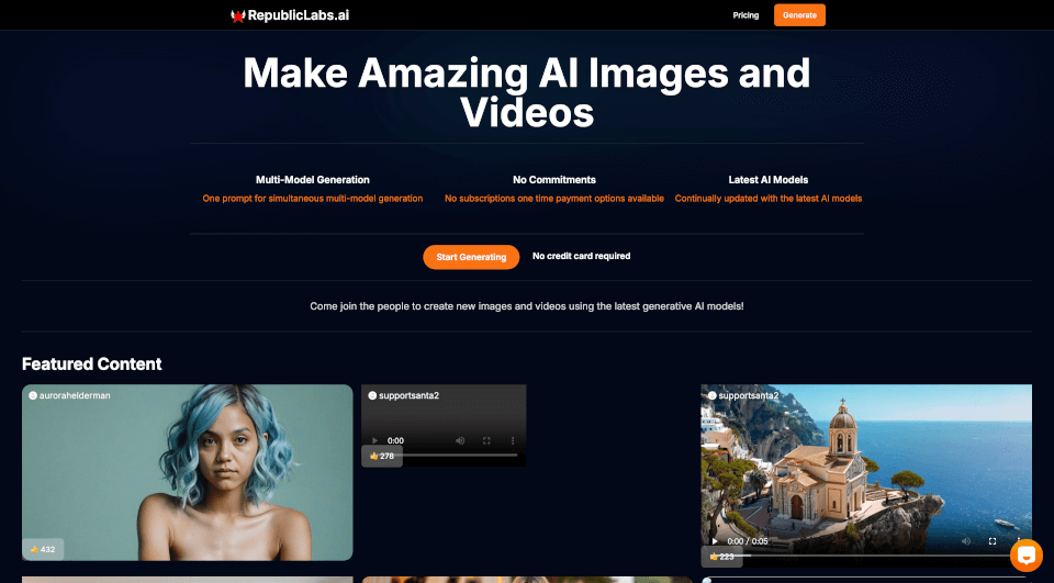 RepublicLabs.ai：AI生成图像和视频的终极工具