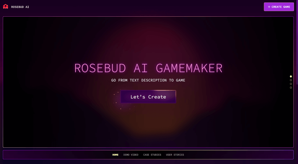RosebudAI：无需编程，轻松创建游戏和网站