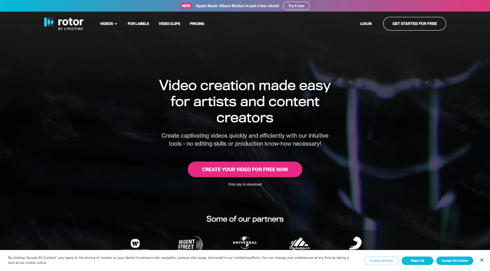 RotorVideos：音乐人的终极视频制作工具，轻松创建专业音乐视频