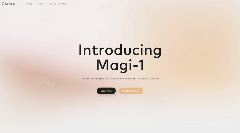 Sand.ai：高质量自回归视频模型Magi-1，推动AI技术惠及全人类