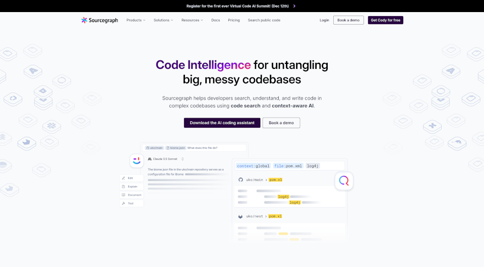 Sourcegraph：AI驱动的企业级软件开发加速工具