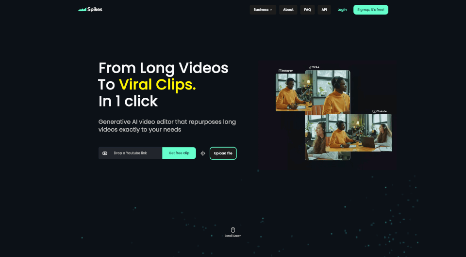 SpikesStudio：AI驱动的短视频生成工具，助力社交媒体增长
