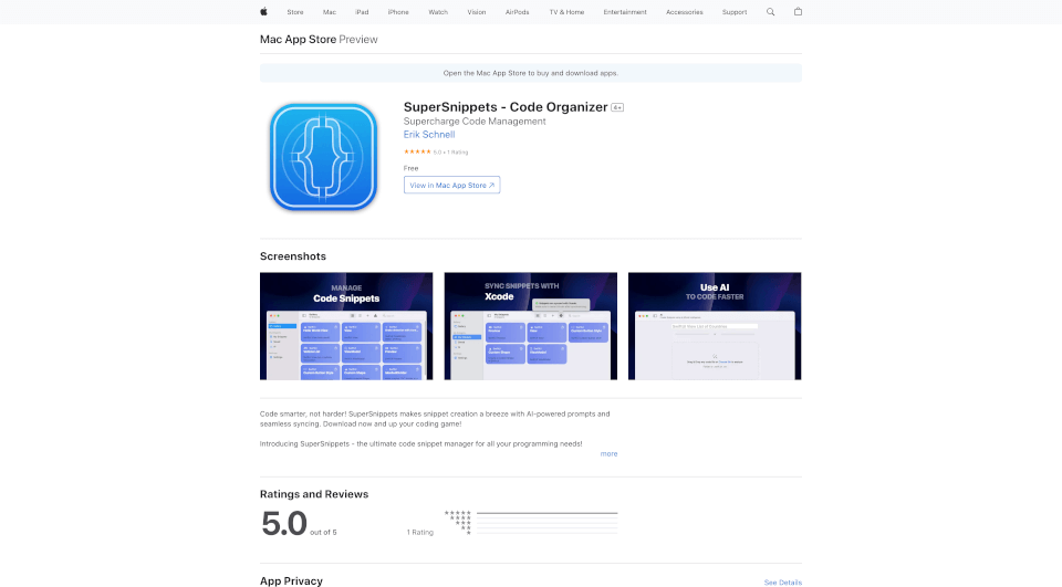 SuperSnippets：AI驱动的代码片段管理工具，提升编程效率