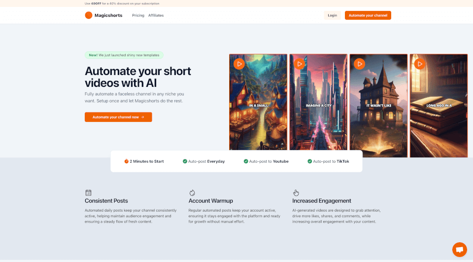 Magicshorts：无脸视频创作的自动化解决方案